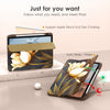 DTTOCASE for iPad Air Case 5th / 4th Generation 10.9 Inch (2022/2020),iPad Pro 11 Inch Case with Transparent Shockproof Back Cover[Built-in Pencil Holder,Auto Sleep/Wake,Camera Protection]-Blue Purple
