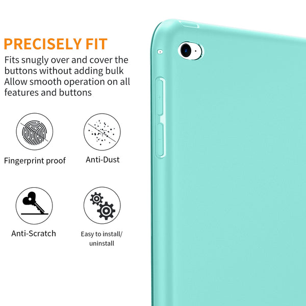 DTTO Case for iPad Mini 4,(Not Compatible with Mini 5th Generation 2019) Ultra Slim Lightweight Smart Case Trifold Stand with Flexible Soft TPU Back Cover for iPad mini4[Auto Sleep/Wake],Navy Blue