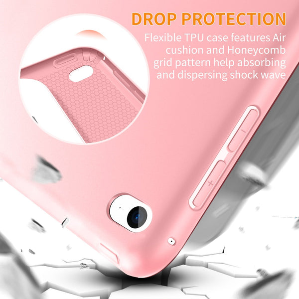 DTTO Case for iPad Mini 4,(Not Compatible with Mini 5th Generation 2019) Ultra Slim Lightweight Smart Case Trifold Stand with Flexible Soft TPU Back Cover for iPad mini4[Auto Sleep/Wake],Navy Blue