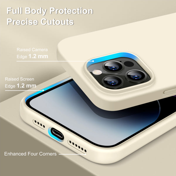 DTTO Compatible with iPhone 14 Pro Max Case, Ultra Slim Soft Premium Liquid Silicone [Military Grade Drop Protection] Full-Body Protective Bumper Phone Case for iPhone 14 Pro Max 6.7"(2022)- Orange