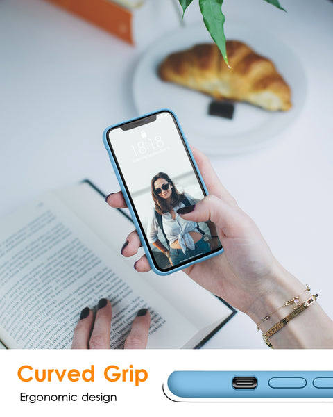 DTTO Compatible with iPhone XR Case, [Romance Series] Silicone Case with Hybrid Protection for iPhone XR 6.1 Inch - Black