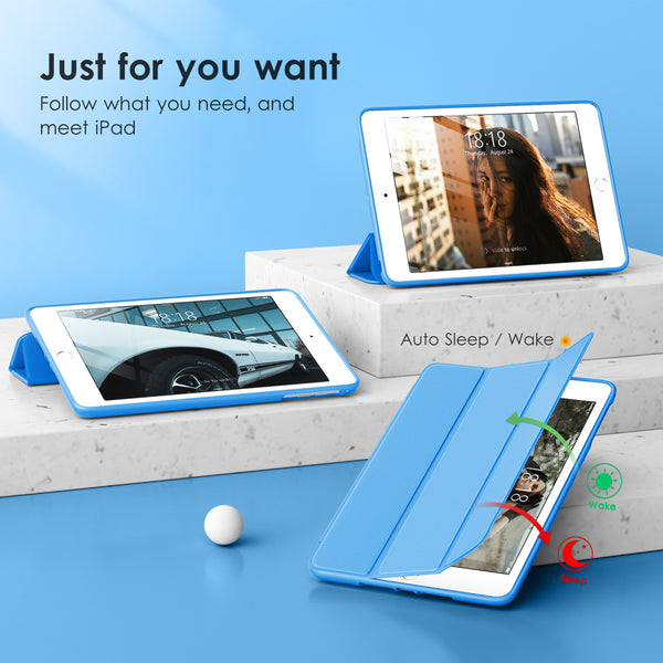 DTTOCASE Slim Clear Case for iPad Mini 4 5 3 2 1 (7.9 inch),TPU Shockproof Frame Cover[Support Auto Sleep/Wake] for iPad Mini 1st 2nd 3rd 4th 5th Generation - Rose Gold