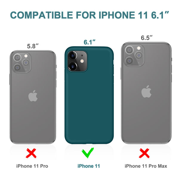 DTTO Compatible with iPhone 11 Case, [Romance Series] Full Covered Silicone Cover [Enhanced Camera and Screen Protection] with Honeycomb Grid Pattern Cushion for iPhone 11 6.1” 2019, Mint Green