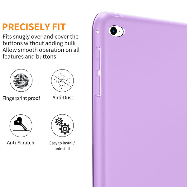 DTTO Case for iPad Mini 4,(Not Compatible with Mini 5th Generation 2019) Ultra Slim Lightweight Smart Case Trifold Stand with Flexible Soft TPU Back Cover for iPad mini4[Auto Sleep/Wake],Navy Blue