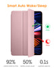 DTTO iPad Pro 12.9 case 2021 [Full Body Protection+Apple 2nd Pencil Charging+ Auto Sleep/Wake] Soft TPU Smart Back Cover Case, Ice Blue