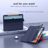 DTTOCASE iPad Pro 12.9 Case 6th / 5th / 4th / 3rd Generation 2022/2021 / 2020/2018,12.9 inch Clear Back Cover[Built-in Pencil Holder,Auto Sleep/Wake,Camera Protection] for iPad Pro-Blue Purple