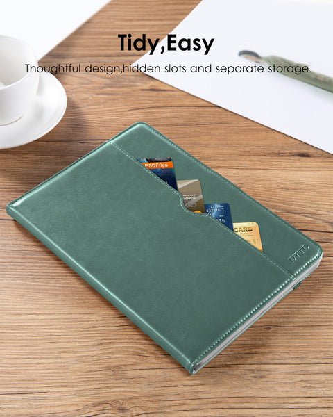 DTTO for iPad 9.7 Inch 5th/6th Generation 2018/2017 Case with Apple Pencil Holder, Premium Leather Folio Stand Cover Case for Apple iPad 9.7 inch, Also Fit iPad Pro 9.7/Air 2/Air - Black