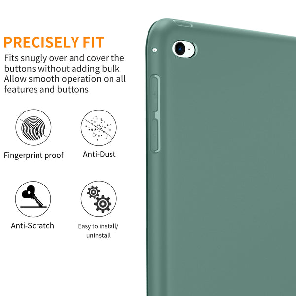 DTTO Case for iPad Mini 4,(Not Compatible with Mini 5th Generation 2019) Ultra Slim Lightweight Smart Case Trifold Stand with Flexible Soft TPU Back Cover for iPad mini4[Auto Sleep/Wake],Navy Blue