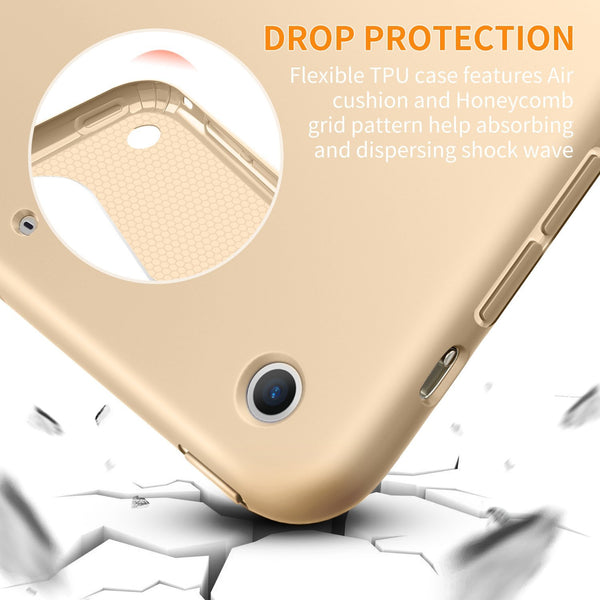 iPad Mini Case for iPad Mini 3/2 / 1, DTTO Ultra Slim Lightweight Smart Case Trifold Cover Stand with Flexible Soft TPU Back Cover for iPad Apple Mini, Mini 2, Mini 3 [Auto Sleep/Wake],NavyBlue