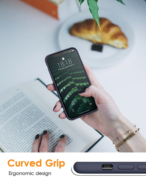 DTTO Compatible with iPhone XR Case, [Romance Series] Silicone Case with Hybrid Protection for iPhone XR 6.1 Inch - Black