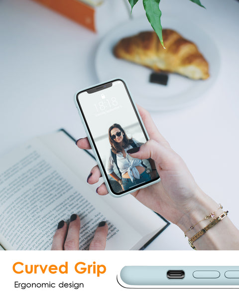 DTTO Compatible with iPhone XR Case, [Romance Series] Silicone Case with Hybrid Protection for iPhone XR 6.1 Inch - Black