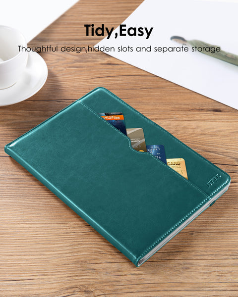 DTTO for iPad 9.7 Inch 5th/6th Generation 2018/2017 Case with Apple Pencil Holder, Premium Leather Folio Stand Cover Case for Apple iPad 9.7 inch, Also Fit iPad Pro 9.7/Air 2/Air - Black