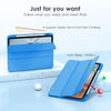 DTTOCASE for iPad Air Case 5th / 4th Generation 10.9 Inch (2022/2020),iPad Pro 11 Inch Case with Transparent Shockproof Back Cover[Built-in Pencil Holder,Auto Sleep/Wake,Camera Protection]-Blue Purple