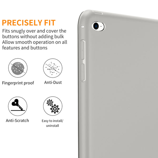 DTTO Case for iPad Mini 4,(Not Compatible with Mini 5th Generation 2019) Ultra Slim Lightweight Smart Case Trifold Stand with Flexible Soft TPU Back Cover for iPad mini4[Auto Sleep/Wake],Navy Blue