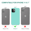DTTO Compatible with iPhone 11 Case, [Romance Series] Full Covered Silicone Cover [Enhanced Camera and Screen Protection] with Honeycomb Grid Pattern Cushion for iPhone 11 6.1” 2019, Mint Green