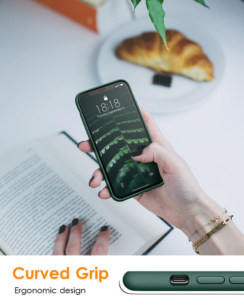 DTTO Compatible with iPhone XR Case, [Romance Series] Silicone Case with Hybrid Protection for iPhone XR 6.1 Inch - Black