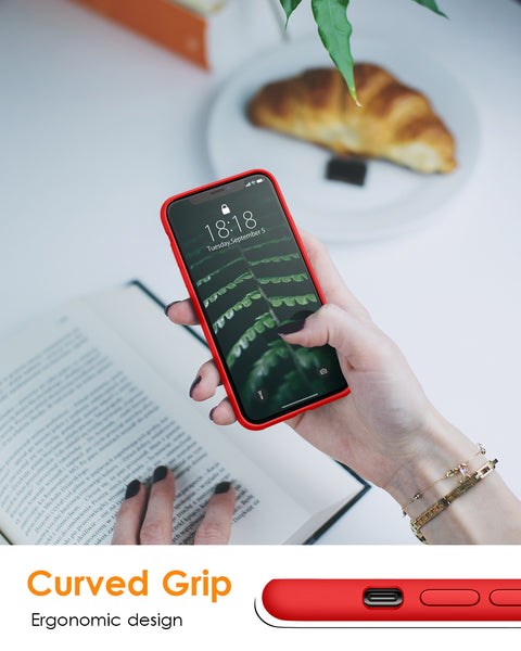 DTTO Compatible with iPhone XR Case, [Romance Series] Silicone Case with Hybrid Protection for iPhone XR 6.1 Inch - Black