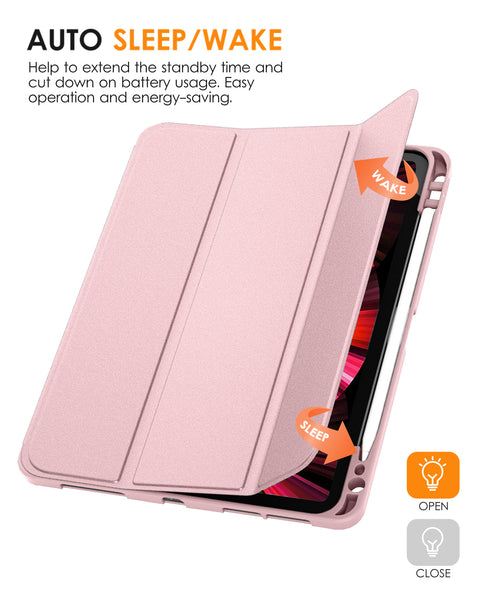 DTTOCASE iPad Pro 11 inch Case, Soft Smart Cover with Pencil Holder for iPad Pro 11-inch 4th/3rd/2nd/1st Generation (2022/2021/2020/2018 Released)，Auto Sleep/Wake, Midnight Blue