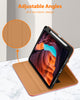 DTTO iPad 10th Generation Case 10.9 Inch 2022, Premium Leather Business Folio Stand Cover with Pencil Holder - Auto Wake/Sleep and Multiple Viewing Angles, Brown