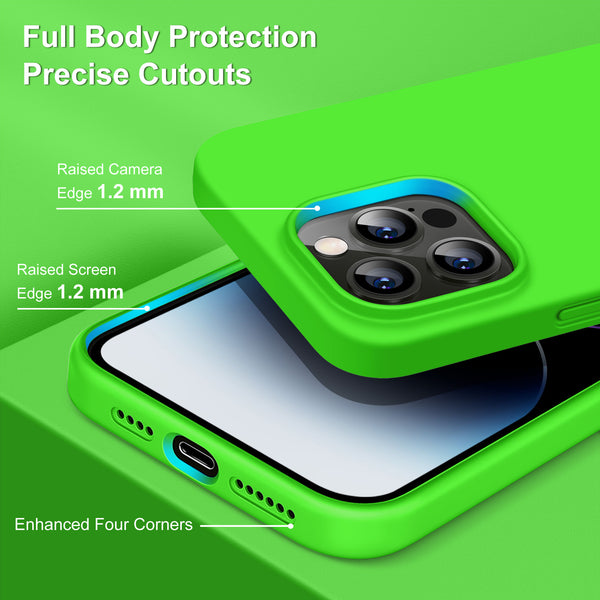 DTTO Compatible with iPhone 14 Pro Max Case, Ultra Slim Soft Premium Liquid Silicone [Military Grade Drop Protection] Full-Body Protective Bumper Phone Case for iPhone 14 Pro Max 6.7"(2022)- Orange