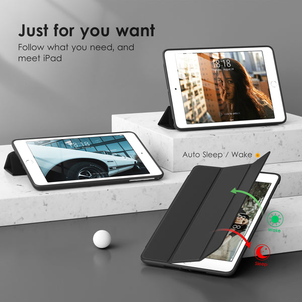 DTTOCASE Slim Clear Case for iPad Mini 4 5 3 2 1 (7.9 inch),TPU Shockproof Frame Cover[Support Auto Sleep/Wake] for iPad Mini 1st 2nd 3rd 4th 5th Generation - Rose Gold