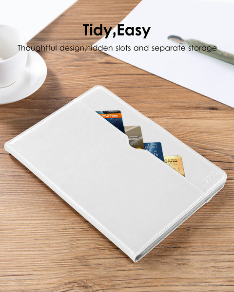 DTTO for iPad 9.7 Inch 5th/6th Generation 2018/2017 Case with Apple Pencil Holder, Premium Leather Folio Stand Cover Case for Apple iPad 9.7 inch, Also Fit iPad Pro 9.7/Air 2/Air - Black