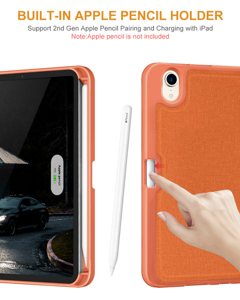 DTTO Case for iPad Mini 6th Gen 8.3 Inch 2021 with Pencil Holder, Multi - Angle Magnetic Standing Cover with TPU Back Shell [Auto Wake/Sleep], Black