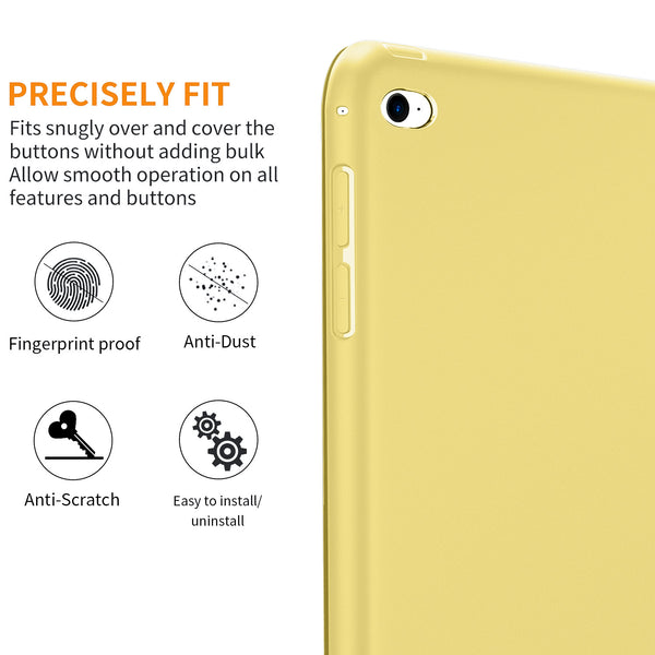 DTTO Case for iPad Mini 4,(Not Compatible with Mini 5th Generation 2019) Ultra Slim Lightweight Smart Case Trifold Stand with Flexible Soft TPU Back Cover for iPad mini4[Auto Sleep/Wake],Navy Blue