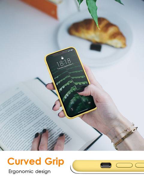 DTTO Compatible with iPhone XR Case, [Romance Series] Silicone Case with Hybrid Protection for iPhone XR 6.1 Inch - Black