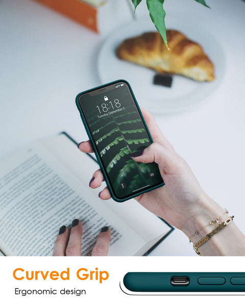 DTTO Compatible with iPhone XR Case, [Romance Series] Silicone Case with Hybrid Protection for iPhone XR 6.1 Inch - Black