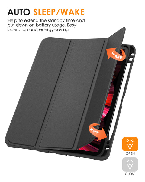 DTTOCASE iPad Pro 11 inch Case, Soft Smart Cover with Pencil Holder for iPad Pro 11-inch 4th/3rd/2nd/1st Generation (2022/2021/2020/2018 Released)，Auto Sleep/Wake, Midnight Blue