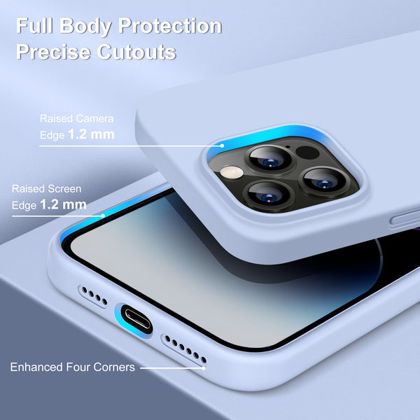 DTTO Compatible with iPhone 14 Pro Max Case, Ultra Slim Soft Premium Liquid Silicone [Military Grade Drop Protection] Full-Body Protective Bumper Phone Case for iPhone 14 Pro Max 6.7"(2022)- Orange