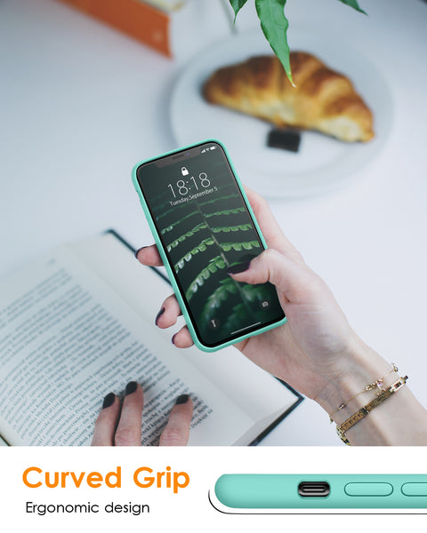 DTTO Compatible with iPhone XR Case, [Romance Series] Silicone Case with Hybrid Protection for iPhone XR 6.1 Inch - Black