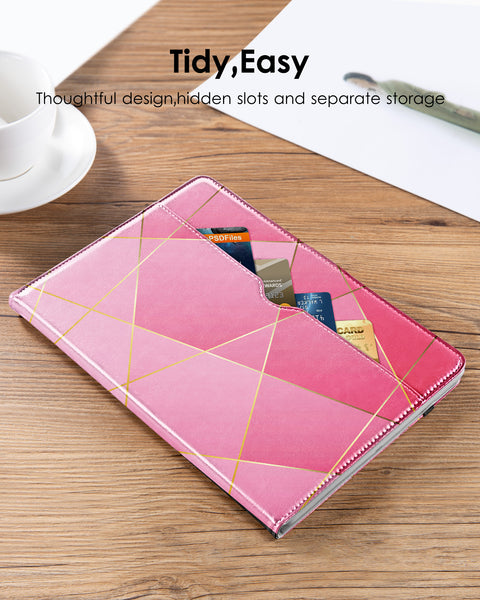 DTTO for iPad 9.7 Inch 5th/6th Generation 2018/2017 Case with Apple Pencil Holder, Premium Leather Folio Stand Cover Case for Apple iPad 9.7 inch, Also Fit iPad Pro 9.7/Air 2/Air - Black