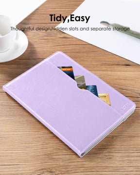 DTTO for iPad 9.7 Inch 5th/6th Generation 2018/2017 Case with Apple Pencil Holder, Premium Leather Folio Stand Cover Case for Apple iPad 9.7 inch, Also Fit iPad Pro 9.7/Air 2/Air - Black