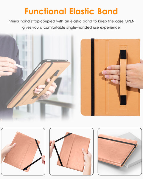 DTTO for iPad Mini 5th Generation 2019 Case, [Noble Series] Leather Folio Cover Case with Apple Pencil Holder for iPad Mini 5 2019 [Auto Sleep/Wake], Black