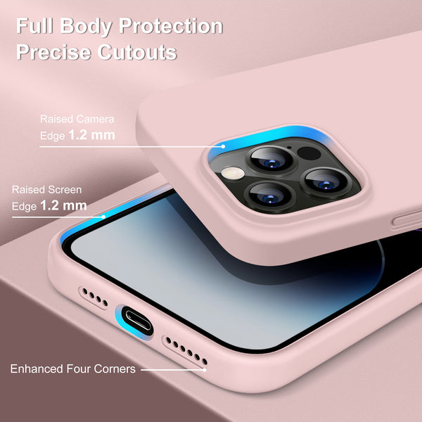 DTTO Compatible with iPhone 14 Pro Max Case, Ultra Slim Soft Premium Liquid Silicone [Military Grade Drop Protection] Full-Body Protective Bumper Phone Case for iPhone 14 Pro Max 6.7"(2022)- Orange