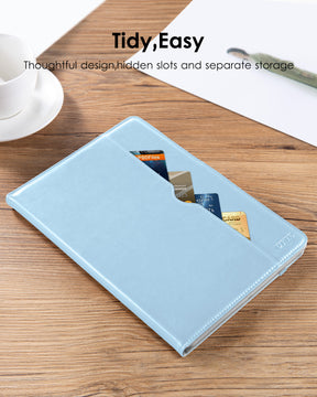 DTTO for iPad 9.7 Inch 5th/6th Generation 2018/2017 Case with Apple Pencil Holder, Premium Leather Folio Stand Cover Case for Apple iPad 9.7 inch, Also Fit iPad Pro 9.7/Air 2/Air - Black