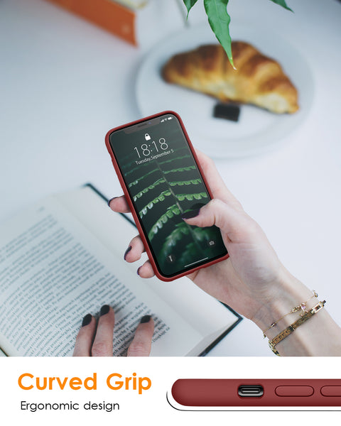 DTTO Compatible with iPhone XR Case, [Romance Series] Silicone Case with Hybrid Protection for iPhone XR 6.1 Inch - Black