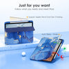 DTTOCASE for iPad Air Case 5th / 4th Generation 10.9 Inch (2022/2020),iPad Pro 11 Inch Case with Transparent Shockproof Back Cover[Built-in Pencil Holder,Auto Sleep/Wake,Camera Protection]-Blue Purple