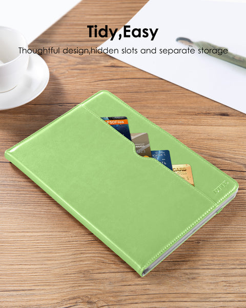 DTTO for iPad 9.7 Inch 5th/6th Generation 2018/2017 Case with Apple Pencil Holder, Premium Leather Folio Stand Cover Case for Apple iPad 9.7 inch, Also Fit iPad Pro 9.7/Air 2/Air - Black