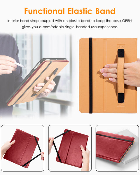 DTTO for iPad Mini 5th Generation 2019 Case, [Noble Series] Leather Folio Cover Case with Apple Pencil Holder for iPad Mini 5 2019 [Auto Sleep/Wake], Black