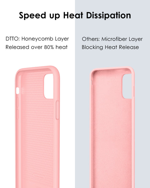 DTTO Compatible with iPhone 11 Pro Max Case, [Romance Series] Silicone Cover [Enhanced Camera and Screen Protection] with Honeycomb Grid Cushion for iPhone 11 Pro Max 2019 6.5", Mint Green