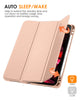 DTTO Case for iPad Pro 11 inch 4th/3rd/2nd/1st Generation 2022/2021/2020/2018, Slim Trifold Stand Soft TPU Back Cover with Built-in Pencil Holder,Also Fit iPad Air 5/4, [Auto Sleep/Wake],Navy Blue