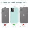 DTTO Compatible with iPhone 11 Case, [Romance Series] Full Covered Silicone Cover [Enhanced Camera and Screen Protection] with Honeycomb Grid Pattern Cushion for iPhone 11 6.1” 2019, Mint Green