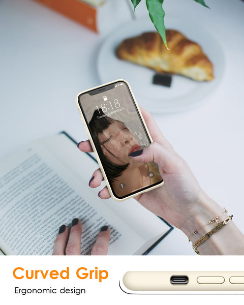 DTTO Compatible with iPhone XR Case, [Romance Series] Silicone Case with Hybrid Protection for iPhone XR 6.1 Inch - Black