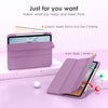 DTTOCASE for iPad Air Case 5th / 4th Generation 10.9 Inch (2022/2020),iPad Pro 11 Inch Case with Transparent Shockproof Back Cover[Built-in Pencil Holder,Auto Sleep/Wake,Camera Protection]-Blue Purple