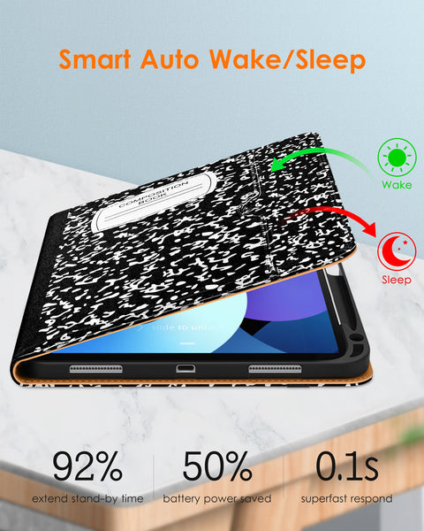 DTTO iPad Air 5th Generation Case (2022) / iPad Air 4th Generation Case (2020) 10.9 Inch, Premium Leather Business Folio Stand Cover with Pencil Holder [2nd Pencil Charging] for iPad Air 5/4, Brown