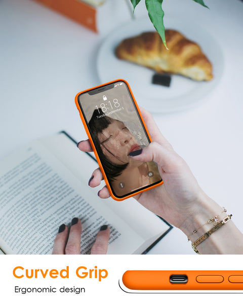 DTTO Compatible with iPhone XR Case, [Romance Series] Silicone Case with Hybrid Protection for iPhone XR 6.1 Inch - Black