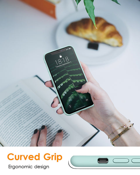 DTTO Compatible with iPhone XR Case, [Romance Series] Silicone Case with Hybrid Protection for iPhone XR 6.1 Inch - Black